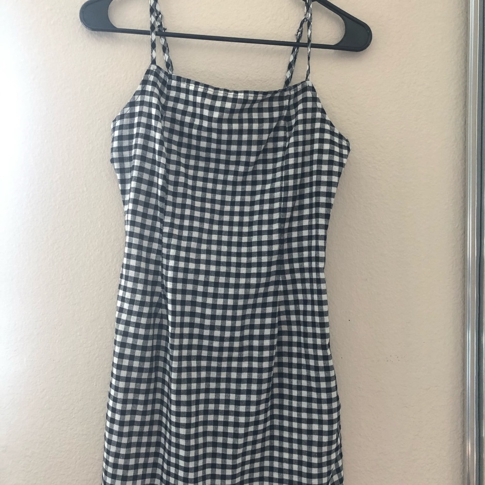 Plaid black dress